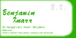 benjamin knarr business card